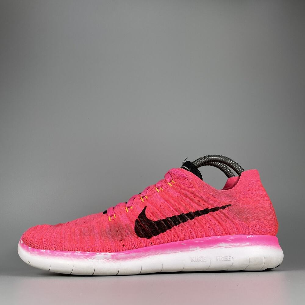 Nike Free RN Flyknit Women's 9.5 Pink Blast FlyKnit Running Sneaker Casual Shoes